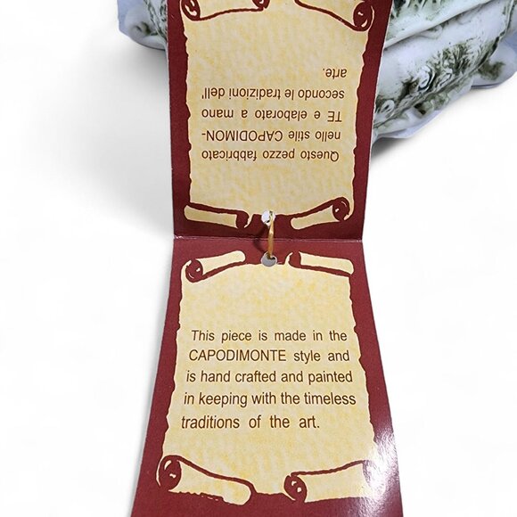 Casa Elite Capodimonte Porcelain Trinket Box Floral Top Vintage Italy Style - Picture 10 of 10